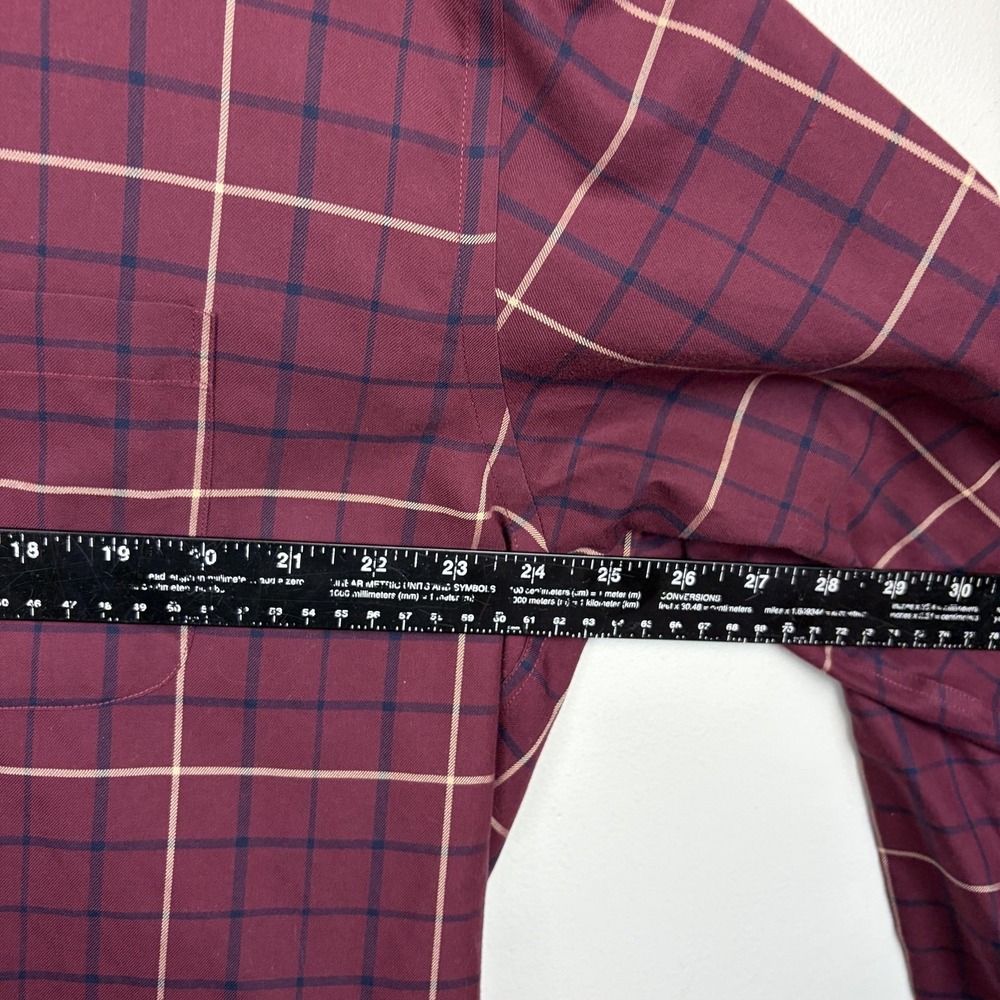 Brooks Brothers Shirt Mens Large Red Plaid Non Iron 346 Button Down Cotton - Picture 5 of 8
